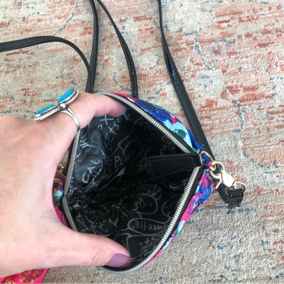 Betsey Johnson Crossbody Purse Pink bundle | diamonds | floral | pink - Picture 7 of 13